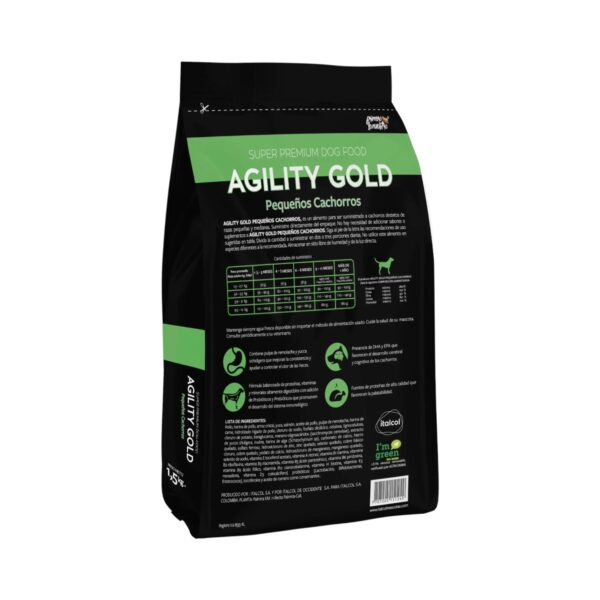 Agility Gold pequeños cachorros back