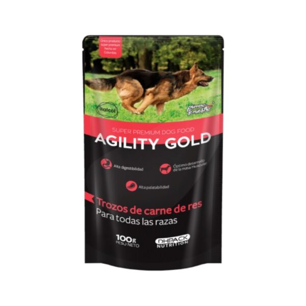 Agility Gold Trozos de Carne de res